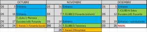 Calendario detalle con entrenos